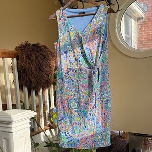 Talbots Floral & Paisley Print Sleeveless Dress